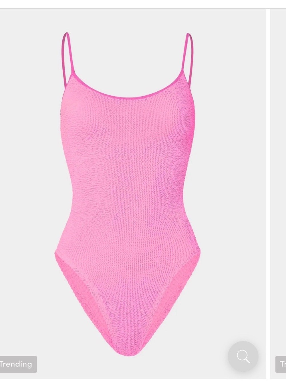 HUNZA G Pamela bubblegum swimsuit
